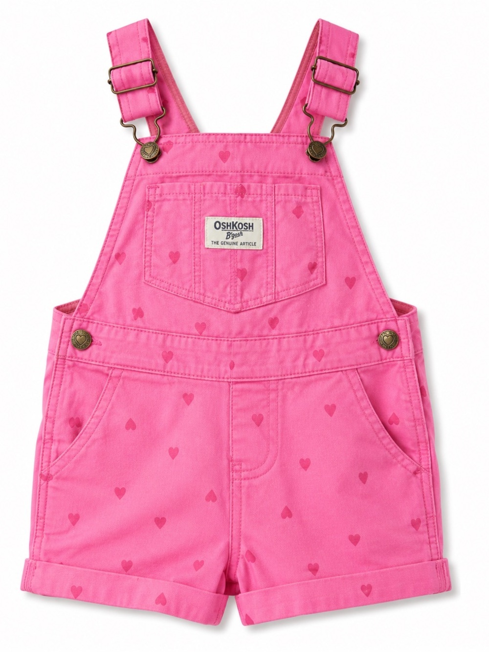 Osh Kosh Bgosh pink heart suspenders